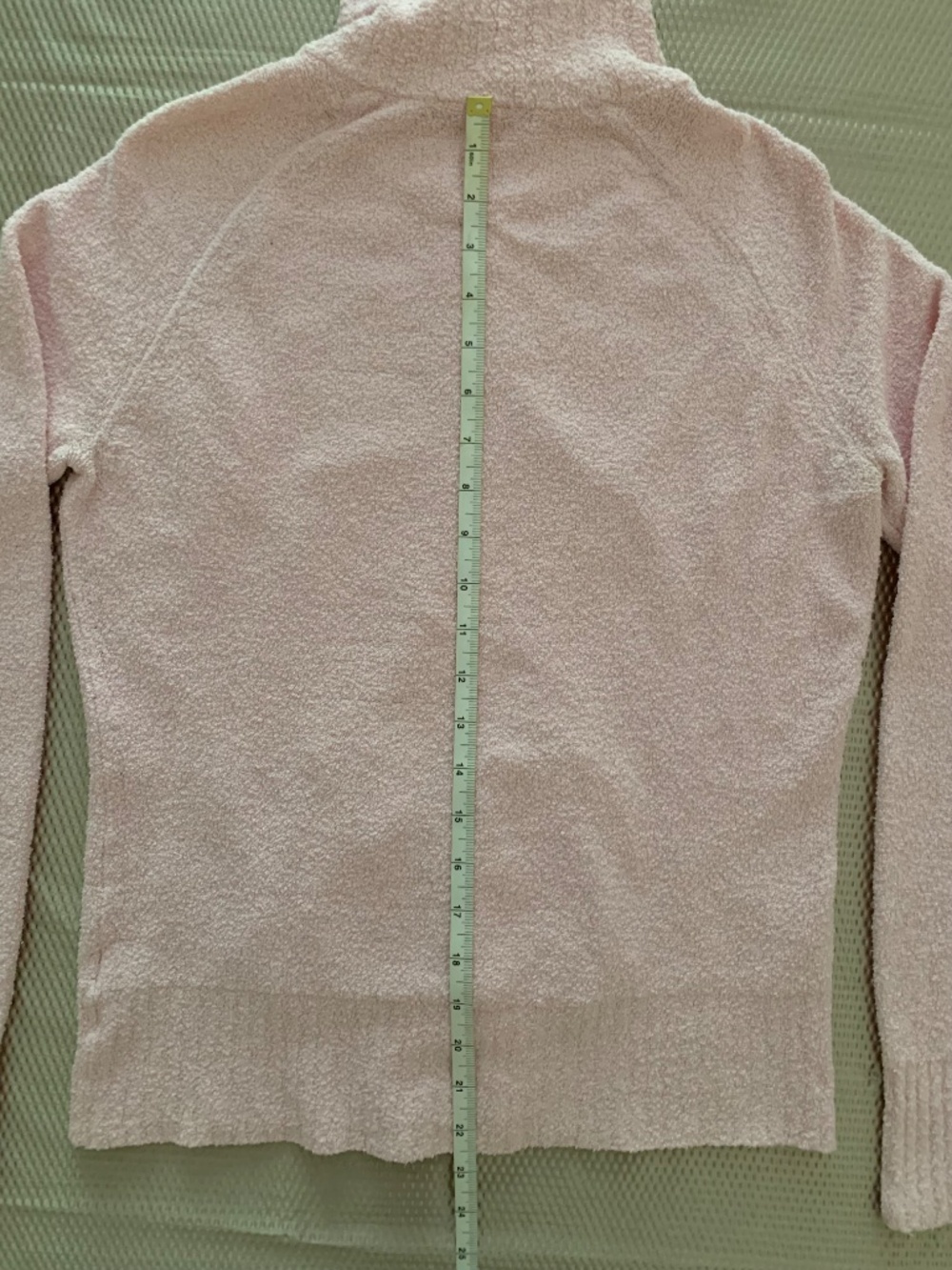 Vintage Banana Republic M Pink Cotton Blend Bouclé Full Zip Sweater Jacket - Picture 11 of 12